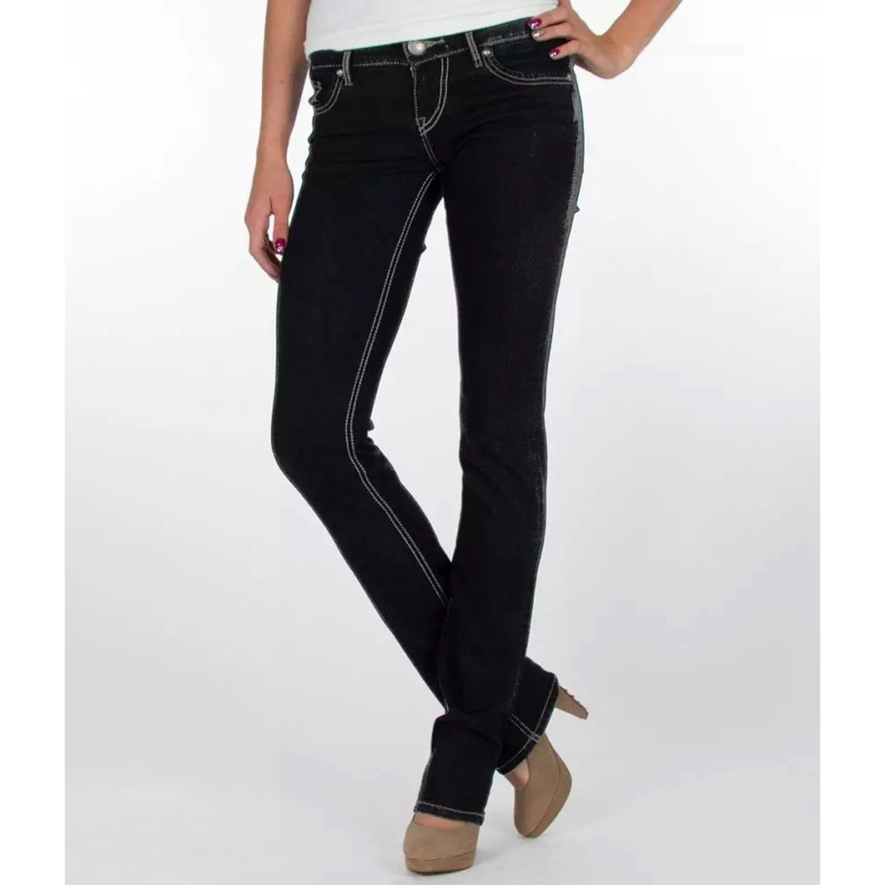 Silver Jeans Berkley 30x34 Straight Leg Low Rise Curvy Fit Jeans Dark Wash Denim